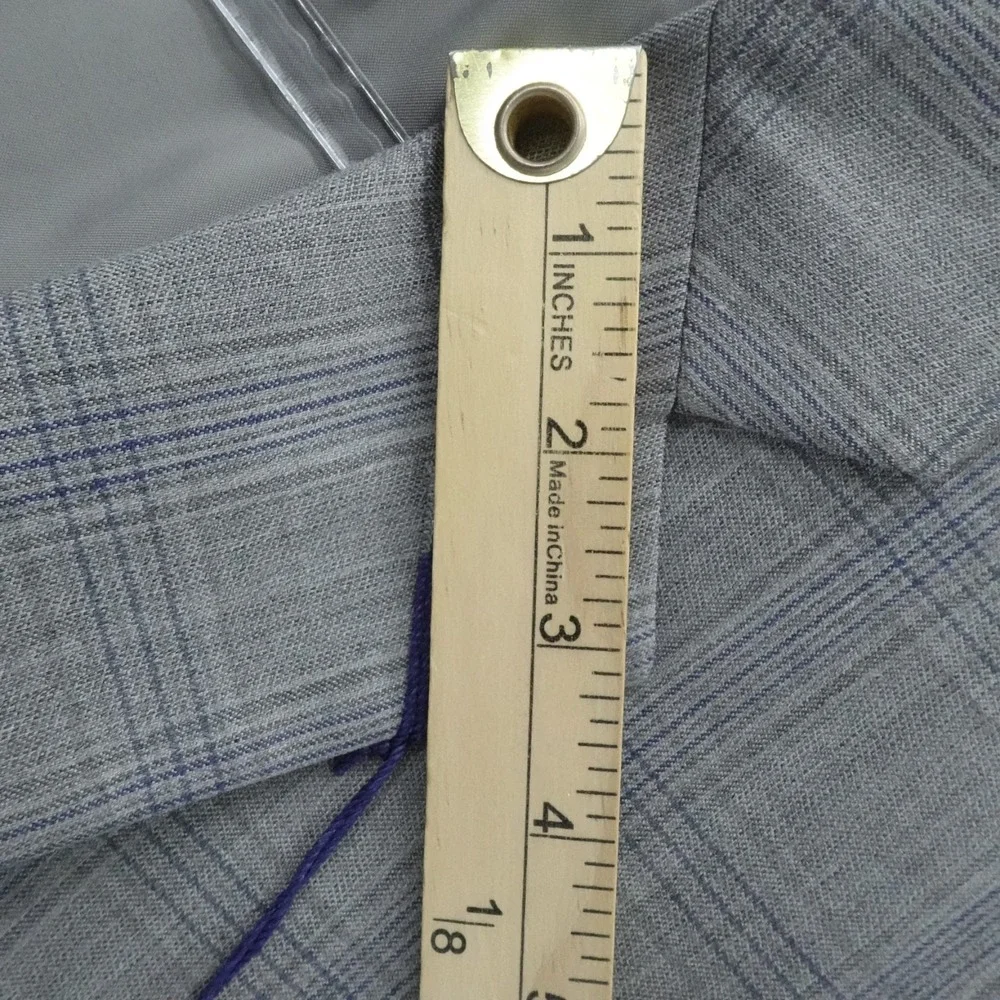 Stafford Sport Coat Mens 48 Regular Gray Plaid Wool Blend Blazer CoolMax Office‎